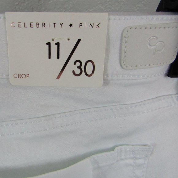 Women's Junior's | Celebrity Pink | 11/30 Crop | White - Picture 3 of 6